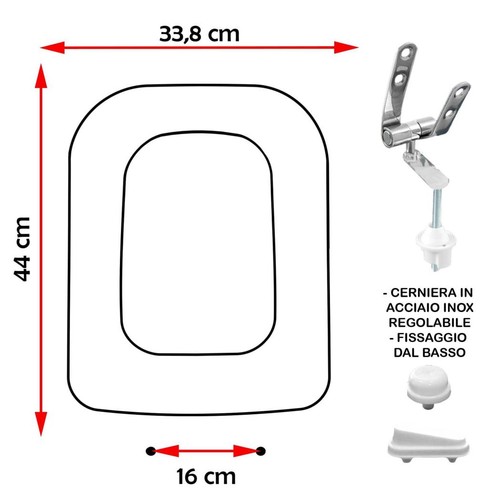 Sedile copriwater compatibile - sedile,